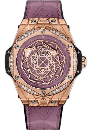 Big Bang One Click Sang Bleu King Gold Pink Diamonds Watch - 39 mm - And Pink Dial Limited Edition of 100-465.OS.89P8.VR.1204.MXM20 39mm Diamond Pink Dial by Hublot — 465.OS.89P8.VR.1204.MXM20