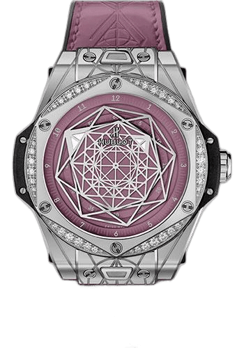 Hublot 39mm Diamond Pink Dial Big Bang One Click Sang Bleu Steel Pink Diamonds Watch - 39 mm - And Pink Dial Limited Edition of 200-465.SS.89P7.VR.1204.MXM20 Watch Ref. 465.SS.89P7.VR.1204.MXM20