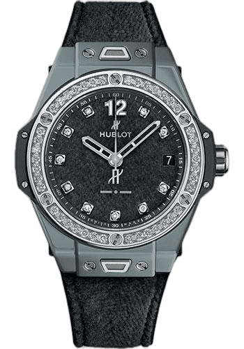 Big Bang One Click Italia Independent Dark Grey Velvet Limited Edition of 100 Watch-465.FX.277F.NR.1204.ITI18 39mm Ceramic Diamond Grey Dial by Hublot — 465.FX.277F.NR.1204.ITI18