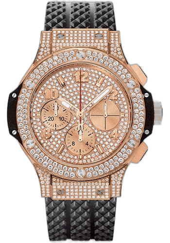 Hublot 41mm Gold Pavé Diamond Dial Big Bang Pave Watch-341.PX.9010.RX.1704 — Ref. 341.PX.9010.RX.1704