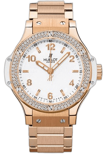 Hublot Big Bang Portocervo Watch-361.PE.2010.PE.1104 38mm Gold Diamond White Dial Watch Ref. 361.PE.2010.PE.1104