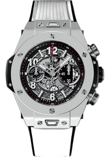 Hublot 45mm Black Dial Big Bang Unico White Ceramic Watch-411.HX.1170.RX — Ref. 411.HX.1170.RX