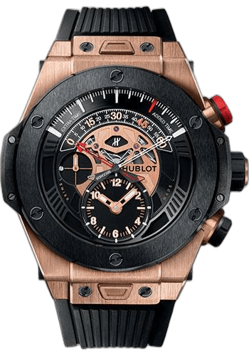 Big Bang Unico Bi-Retrograde Chrono King Gold Ceramic Watch-413.OM.1128.RX 45mm Black Dial Hublot Ref. 413.OM.1128.RX