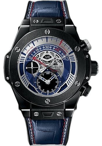 Hublot Big Bang Unico Retrograde Euro 2016 Limited Edition of 100 Watch-413.CX.7123.LR.EUR16 45mm Ceramic Dark Blue Dial Ref. 413.CX.7123.LR.EUR16