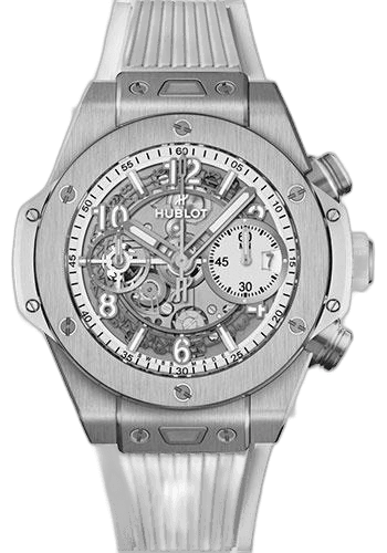 Big Bang Unico Titanium White Watch - 42 mm - White Dial - White Rubber Strap-441.NE.2011.RW · Hublot 42mm — 441.NE.2011.RW