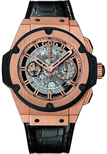Hublot 48mm Skeleton Dial Big Bang Unico King Power Unico Gennady Gennadyevich Golovkin Watch - 48 mm King Gold Case - Black Rubber and Alligator Strap Limited Edition of 25-701.OX.0181.LR.GGO17 — Ref. 701.OX.0181.LR.GGO17