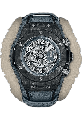Big Bang Unico Frosted Carbon Limited Edition of 100 Watch-411.QK.7170.VR.ALP18 · Hublot 45mm Fiber Ice Blue Dial — 411.QK.7170.VR.ALP18