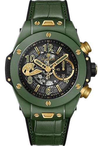 Big Bang Unico World Boxing Council (WBC) Night of Champions Green Ceramic Watch Limited Edition of 100-411.GX.1189.LR.WBC19 45mm Black Dial Hublot Ref. 411.GX.1189.LR.WBC19