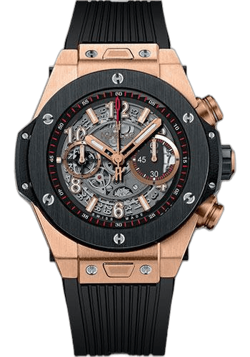 Big Bang Unico King Gold Ceramic Watch-411.OM.1180.RX 45mm Black Dial — Hublot Ref. 411.OM.1180.RX