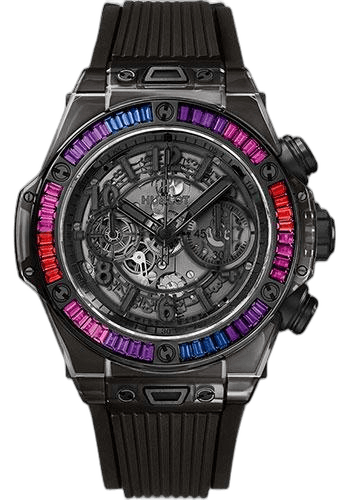 Big Bang Unico All Black Sapphire Galaxy Limited Edition of 50 Watch-411.JB.4901.RT.4098 · Hublot 45mm Sapphire Crystal Skeleton Dial — 411.JB.4901.RT.4098