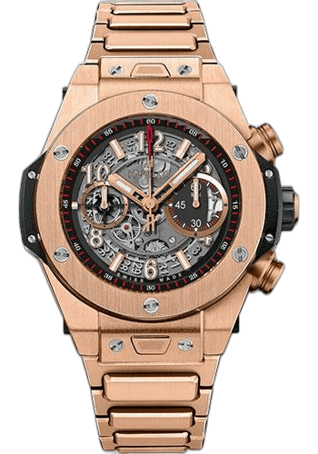 Hublot 45mm Black Dial Big Bang Unico King Gold Bracelet Watch-411.OX.1180.OX Watch Ref. 411.OX.1180.OX