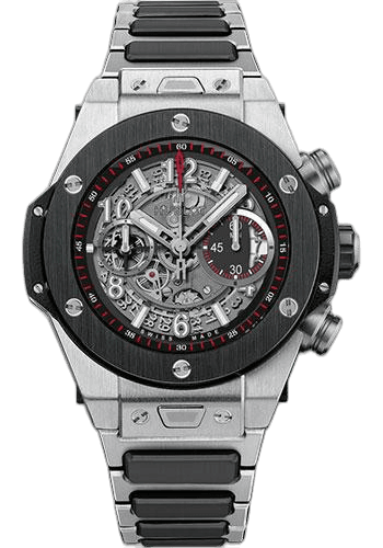Hublot Big Bang Unico Titanium Ceramic Bracelet Watch-411.NM.1170.NM 45mm Black Dial