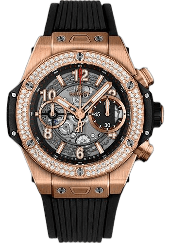 Big Bang Unico King Gold Diamonds 42mm Watch - 42 mm - Black Skeleton Dial-441.OX.1180.RX.1104 Diamond Black Dial — Hublot Ref. 441.OX.1180.RX.1104
