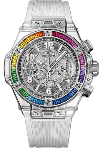 Hublot Big Bang Unico Sapphire Rainbow Watch - 42 mm - Skeleton Dial-441.JX.4802.RT.4099 42mm Sapphire Crystal Skeleton Dial Timepiece [441.JX.4802.RT.4099