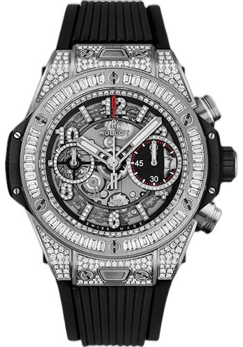 Hublot Diamond Black Dial Big Bang Unico Titanium Jewellery 42mm Watch - 42 mm - Black Skeleton Dial-441.NX.1170.RX.0904 — Ref. 441.NX.1170.RX.0904
