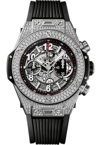 Big Bang Unico Titanium Pave Watch-411.NX.1170.RX.1704 · Hublot 45mm Pavé Black Dial — 411.NX.1170.RX.1704