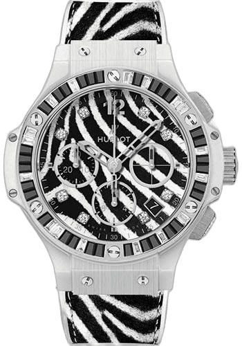Hublot 41mm Ceramic Diamond White Dial Big Bang White Zebra Bang Limited Edition of 250 Watch-341.HW.7517.VR.1975 — Ref. 341.HW.7517.VR.1975