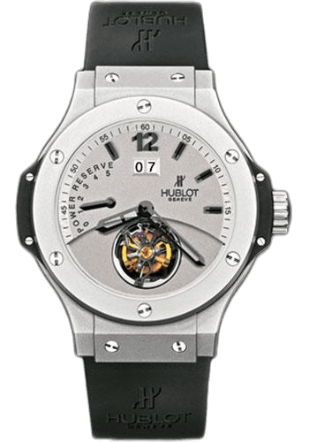Big Date Tourbillon Platinum Mat Watch-302.TI.450.RX Grey Dial by Hublot — 302.TI.450.RX