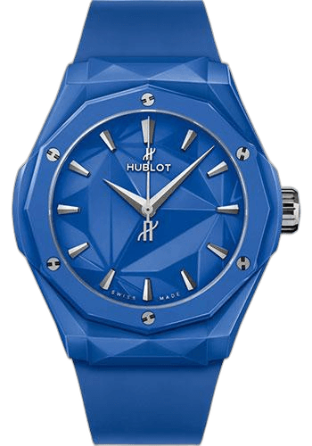 Hublot Classic Fusion Orlinski Blue Ceramic Watch - 40 mm - Blue Ceramic Dial - Blue Smooth Rubber Strap-550.ES.5100.RX.ORL21 40mm (550.ES.5100.RX.ORL21