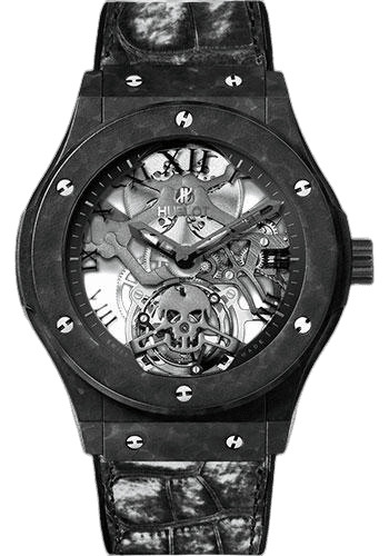 Hublot Classic Fusion Skull Tourbillon Black Skull Limited Edition of 50 Watch-505.UC.0140.LR.SKULL 45mm Tourbillon Sapphire Dial Ref. 505.UC.0140.LR.SKULL