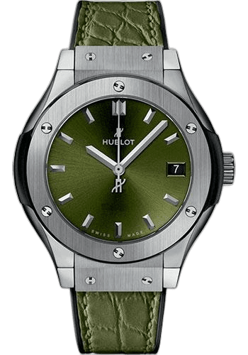 Hublot Classic Fusion Green Titanium Watch-581.NX.8970.LR 33mm Ref. 581.NX.8970.LR