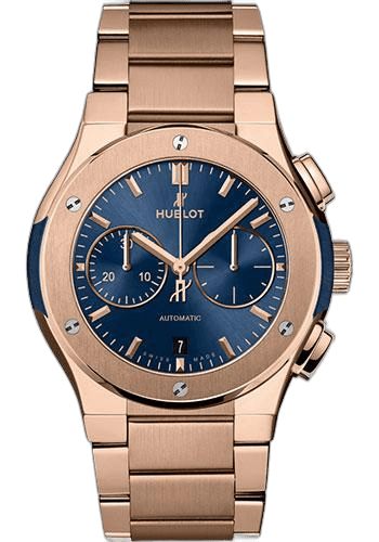 Hublot 42mm Classic Fusion Blue Chronograph King Gold Bracelet Watch - 42 mm - Blue Dial-540.OX.7180.OX — Ref. 540.OX.7180.OX