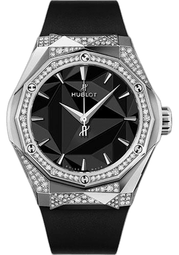Classic Fusion Orlinski Titanium Alternative Pave Watch - 40 mm - Black Dial-550.NS.1800.RX.1804.ORL19 40mm Pavé Black Dial by Hublot — 550.NS.1800.RX.1804.ORL19