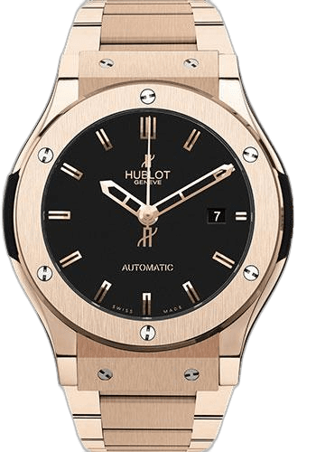 Hublot Classic Fusion King Gold Watch-542.OX.1180.OX 42mm Black Dial Timepiece [542.OX.1180.OX