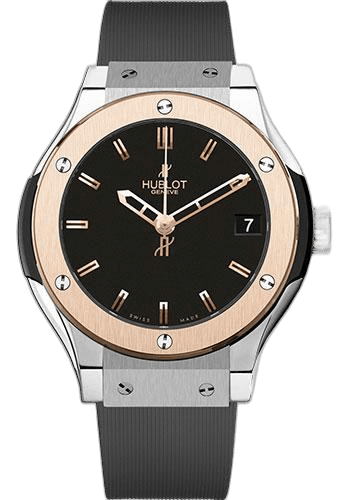 Classic Fusion Titanium King Gold Watch-581.NO.1180.RX 33mm Black Dial by Hublot — 581.NO.1180.RX