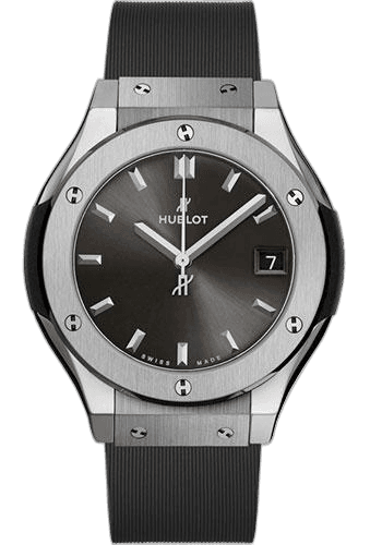 Classic Fusion Racing Grey Titanium Watch - 33 mm - Gray Dial - Gray Lined Rubber Strap-581.NX.7071.RX 33mm · Hublot 581.NX.7071.RX