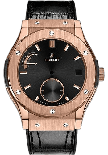 Hublot 45mm Black Dial Classic Fusion Power Reerve King Gold Watch-516.OX.1480.LR — Ref. 516.OX.1480.LR