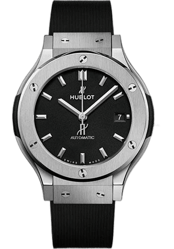 Hublot Classic Fusion Titanium Watch - 38 mm - Black Dial - Black Lined Rubber Strap-565.NX.1171.RX 38mm Watch Ref. 565.NX.1171.RX