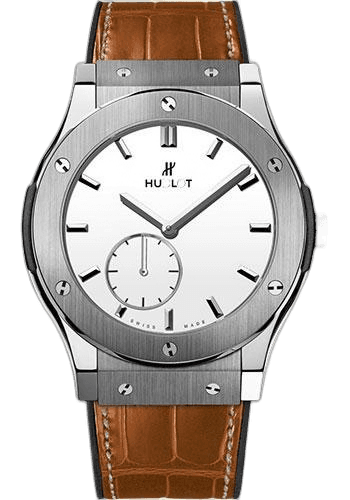 Hublot Classic Fusion Ultra-Thin Titanium White Shiny Dial Watch-515.NX.2210.LR 45mm Ref. 515.NX.2210.LR