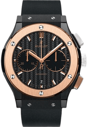 Hublot 45mm Black Dial Classic Fusion Chronograph Ceramic King Gold Watch-521.CO.1781.RX — Ref. 521.CO.1781.RX