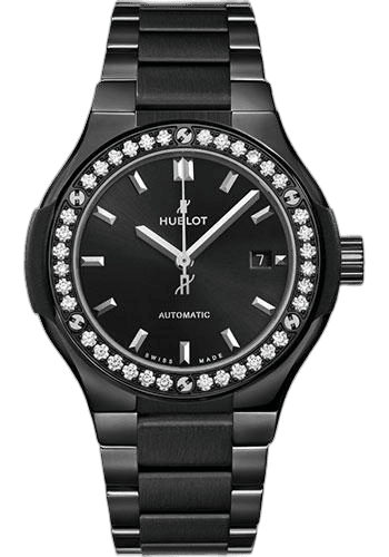 Classic Fusion Black Magic Bracelet Diamonds Watch - 33 mm - Black Dial-585.CM.1470.CM.1204 · Hublot 33mm Ceramic Diamond Black Dial — 585.CM.1470.CM.1204