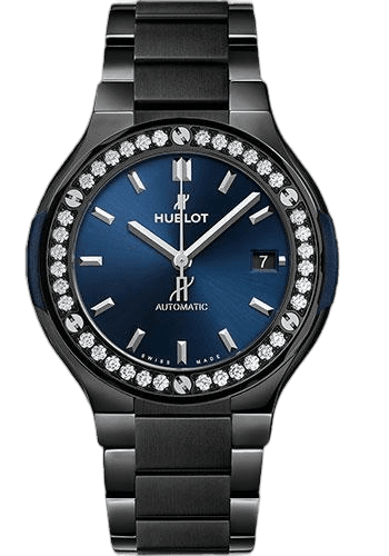 Classic Fusion Ceramic Blue Diamonds Watch-568.CM.7170.CM.1204 38mm Diamond Blue Dial Hublot Ref. 568.CM.7170.CM.1204