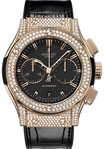 Classic Fusion Chronograph King Gold Watch-521.OX.1180.LR.1704 · Hublot 45mm Diamond Black Dial — 521.OX.1180.LR.1704