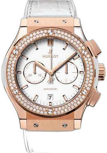 Hublot Classic Fusion Chronograph King Gold White Diamonds Watch-541.OE.2080.LR.1104 42mm Diamond White Dial (541.OE.2080.LR.1104