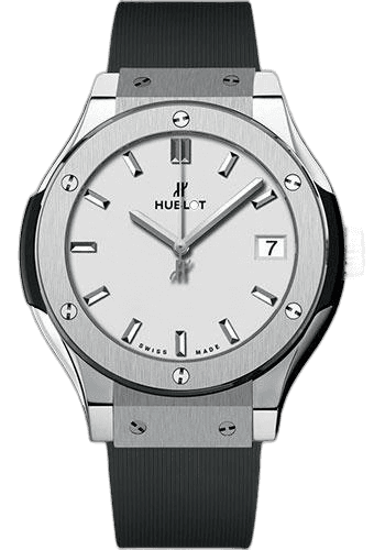 Hublot Classic Fusion Titanium Opalin Watch-581.NX.2611.RX 33mm Silver Dial Ref. 581.NX.2611.RX