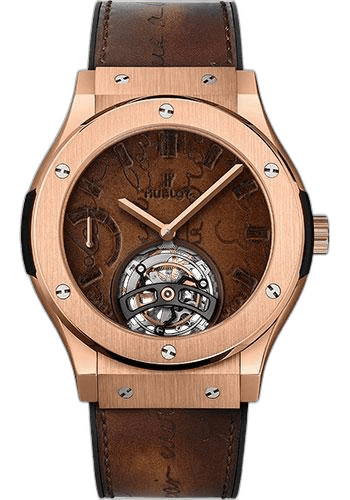 Classic Fusion Tourbillon Power Reserve 5 Days Berluti Scritto King Gold Limited Edition of 20 Watch-505.OX.0500.VR.BER17 45mm Hublot Ref. 505.OX.0500.VR.BER17