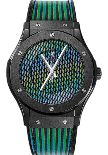 Classic Fusion Cruz Diez Ceramic Watch - 45 mm - Cruz Diez Dial Limited Edition of 100-511.CX.8900.VR.CZD19 45mm — Hublot Ref. 511.CX.8900.VR.CZD19