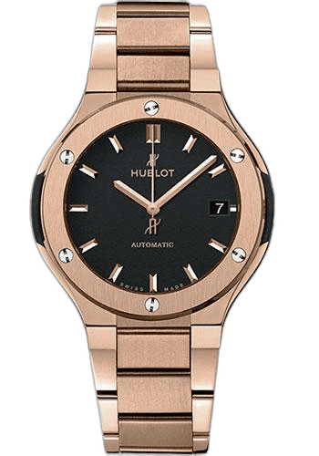 Classic Fusion King Gold Bracelet Watch-568.OX.1180.OX 38mm Black Dial — Hublot Ref. 568.OX.1180.OX
