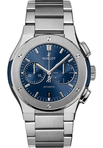 Hublot Classic Fusion Blue Chronograph Titanium Bracelet Watch - 42 mm - Blue Dial-540.NX.7170.NX 42mm Watch Ref. 540.NX.7170.NX