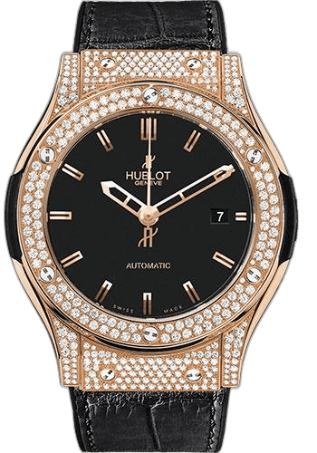 Hublot 38mm Diamond Black Dial Classic Fusion Gold Diamonds Watch-565.PX.1180.LR.1704 Watch Ref. 565.PX.1180.LR.1704