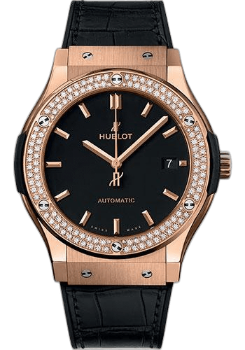 Hublot 45mm Diamond Black Dial Classic Fusion King Gold Diamonds Watch - 45 mm - Black Dial-511.OX.1181.LR.1104 Watch Ref. 511.OX.1181.LR.1104