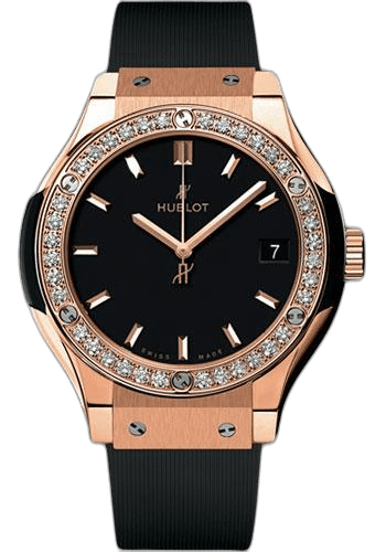 Classic Fusion King Gold Diamonds Watch-582.OX.1180.RX.1204 33mm Diamond Black Dial Hublot Ref. 582.OX.1180.RX.1204