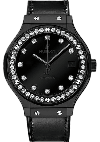 Classic Fusion Shiny Ceramic Diamonds Watch-565.CX.1210.VR.1204 38mm Diamond Black Dial — Hublot Ref. 565.CX.1210.VR.1204