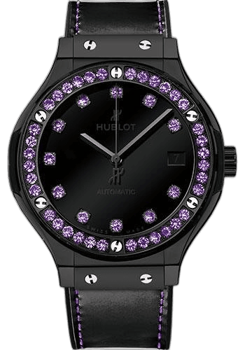 Hublot 38mm Black Dial Classic Fusion Shiny Ceramic Purple Watch-565.CX.1210.VR.1205 Watch Ref. 565.CX.1210.VR.1205