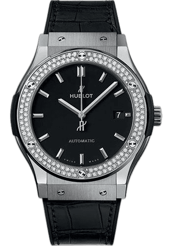 Classic Fusion Titanium Diamonds Watch - 45 mm - Black Dial-511.NX.1171.LR.1104 45mm Diamond Black Dial Hublot Ref. 511.NX.1171.LR.1104