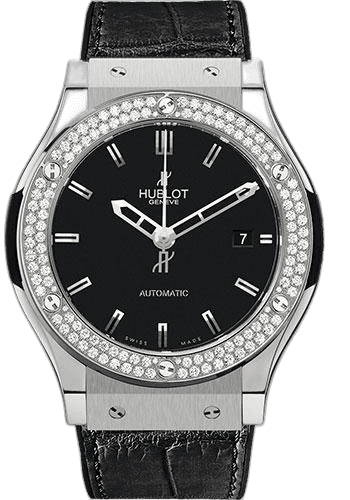 Hublot Classic Fusion Titanium Watch-511.NX.1170.LR.1104 45mm Diamond Black Dial Ref. 511.NX.1170.LR.1104